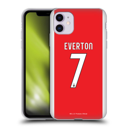 S.L. Benfica 2021/22 Players Home Kit Everton Soares Soft Gel Case for Apple iPhone 11