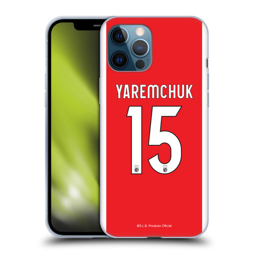 S.L. Benfica 2021/22 Players Home Kit Roman Yaremchuk Soft Gel Case for Apple iPhone 12 Pro Max