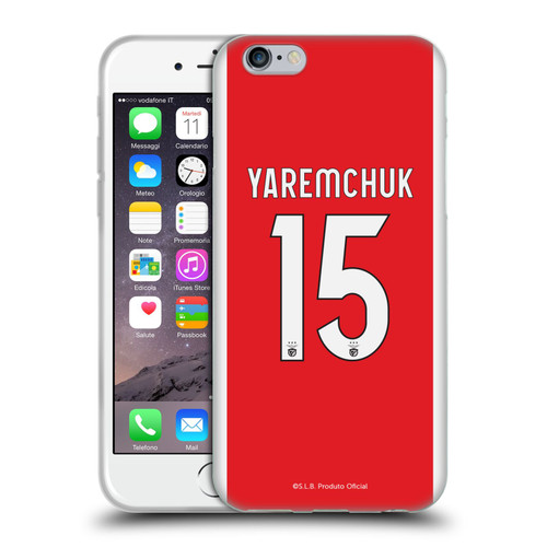 S.L. Benfica 2021/22 Players Home Kit Roman Yaremchuk Soft Gel Case for Apple iPhone 6 / iPhone 6s
