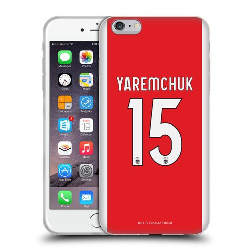 S.L. Benfica 2021/22 Players Home Kit Roman Yaremchuk Soft Gel Case for Apple iPhone 6 Plus / iPhone 6s Plus
