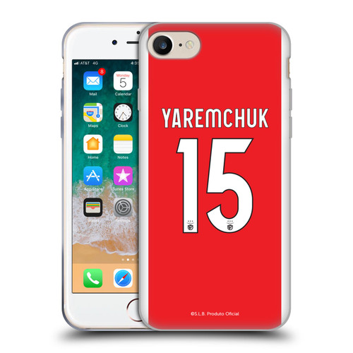 S.L. Benfica 2021/22 Players Home Kit Roman Yaremchuk Soft Gel Case for Apple iPhone 7 / 8 / SE 2020 & 2022