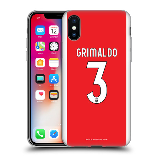 S.L. Benfica 2021/22 Players Home Kit Álex Grimaldo Soft Gel Case for Apple iPhone X / iPhone XS