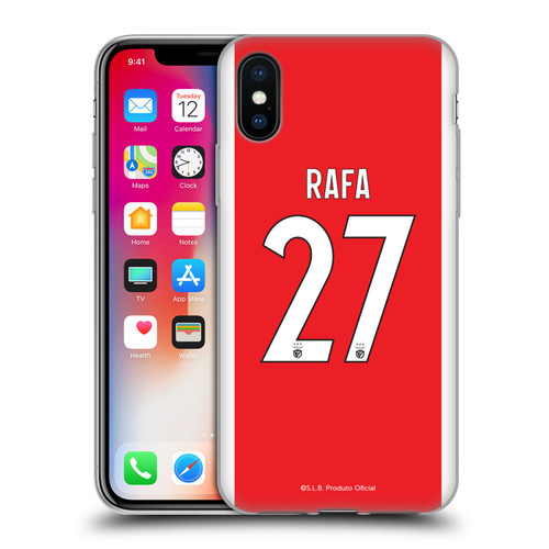 S.L. Benfica 2021/22 Players Home Kit Rafa Silva Soft Gel Case for Apple iPhone X / iPhone XS