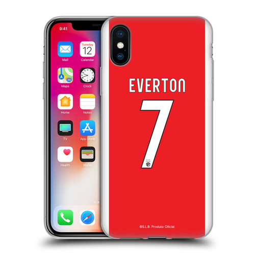 S.L. Benfica 2021/22 Players Home Kit Everton Soares Soft Gel Case for Apple iPhone X / iPhone XS