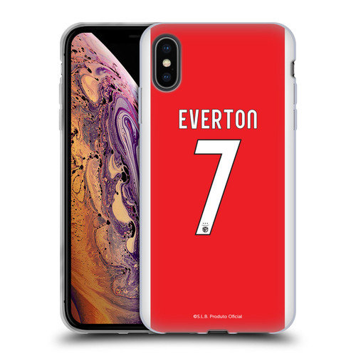 S.L. Benfica 2021/22 Players Home Kit Everton Soares Soft Gel Case for Apple iPhone XS Max