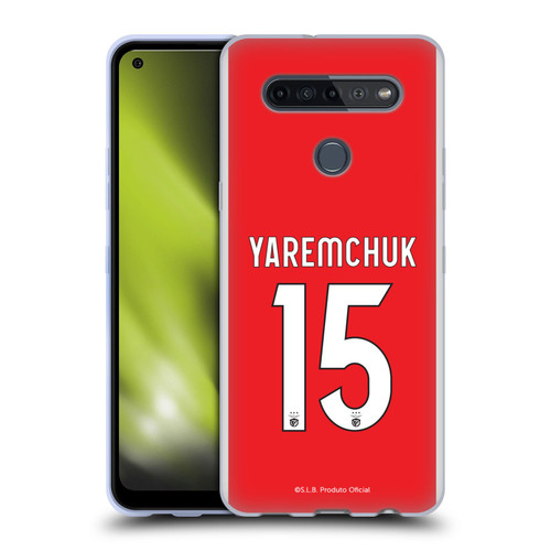 S.L. Benfica 2021/22 Players Home Kit Roman Yaremchuk Soft Gel Case for LG K51S