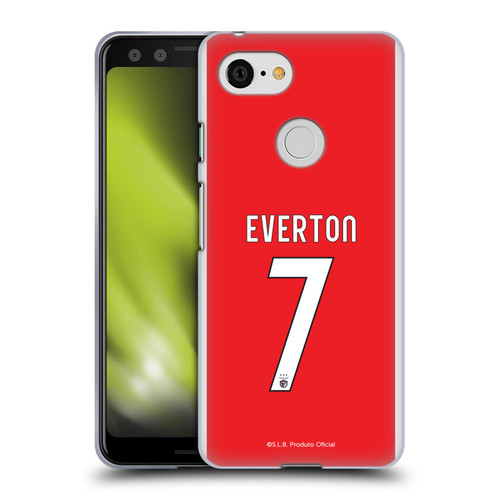 S.L. Benfica 2021/22 Players Home Kit Everton Soares Soft Gel Case for Google Pixel 3
