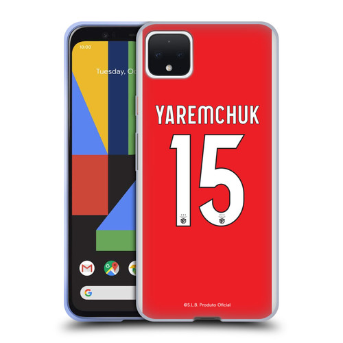 S.L. Benfica 2021/22 Players Home Kit Roman Yaremchuk Soft Gel Case for Google Pixel 4 XL
