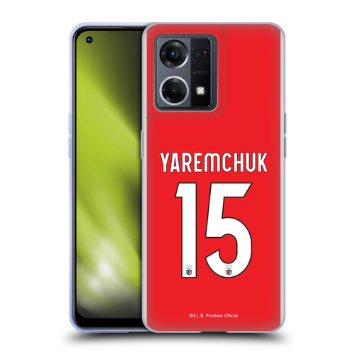 S.L. Benfica 2021/22 Players Home Kit Roman Yaremchuk Soft Gel Case for OPPO Reno8 4G