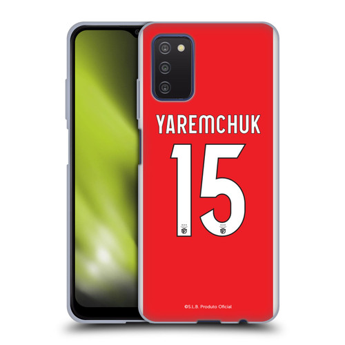 S.L. Benfica 2021/22 Players Home Kit Roman Yaremchuk Soft Gel Case for Samsung Galaxy A03s (2021)