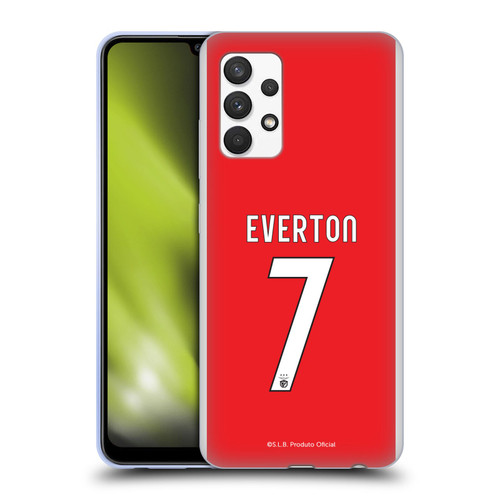 S.L. Benfica 2021/22 Players Home Kit Everton Soares Soft Gel Case for Samsung Galaxy A32 (2021)