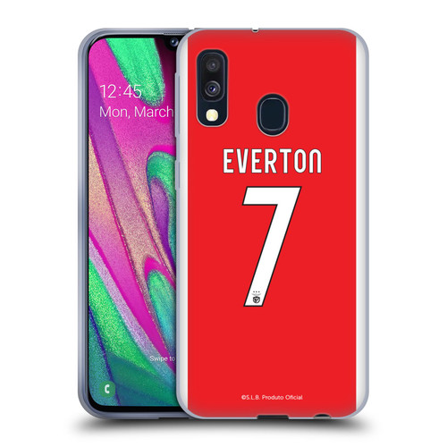 S.L. Benfica 2021/22 Players Home Kit Everton Soares Soft Gel Case for Samsung Galaxy A40 (2019)