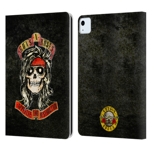 Guns N' Roses Vintage McKagan Leather Book Wallet Case Cover For Apple iPad Air 11 2020/2022/2024