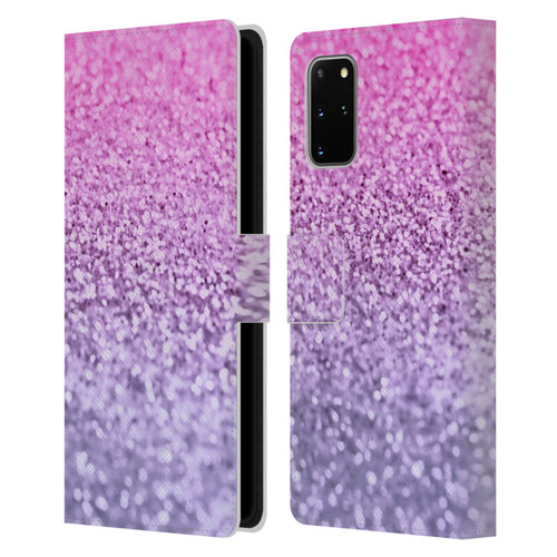 Monika Strigel Glitter Collection Lavender Pink Leather Book Wallet Case Cover For Samsung Galaxy S20+ / S20+ 5G