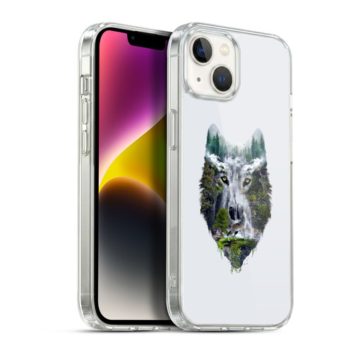 Riza Peker Animal Abstract Wolf Nature Soft Gel Case for Apple iPhone 14 Plus & MagSafe