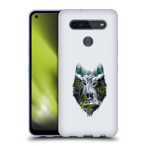 Riza Peker Animal Abstract Wolf Nature Soft Gel Case for LG K51S
