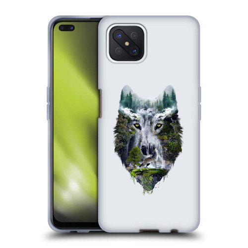 Riza Peker Animal Abstract Wolf Nature Soft Gel Case for OPPO Reno4 Z 5G