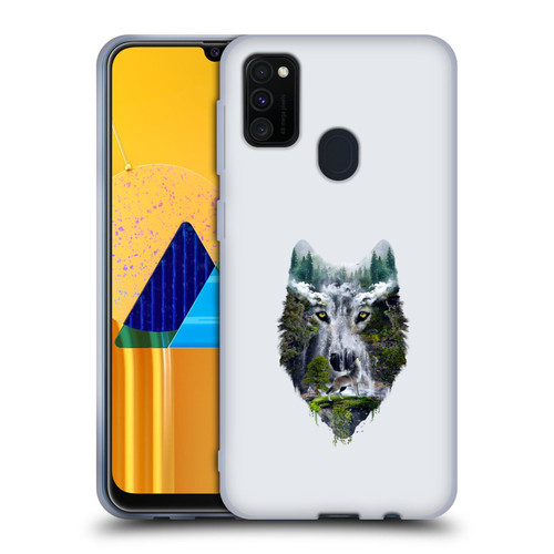 Riza Peker Animal Abstract Wolf Nature Soft Gel Case for Samsung Galaxy M30s (2019)/M21 (2020)