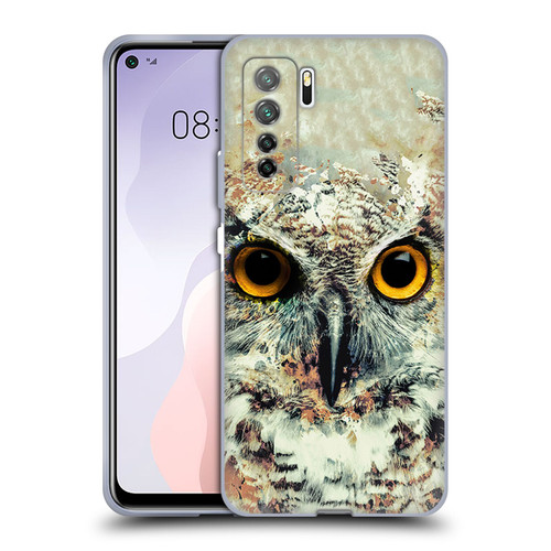 Riza Peker Animals Owl II Soft Gel Case for Huawei Nova 7 SE/P40 Lite 5G
