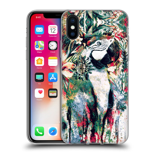 Riza Peker Animals Parrot Soft Gel Case for Apple iPhone X / iPhone XS