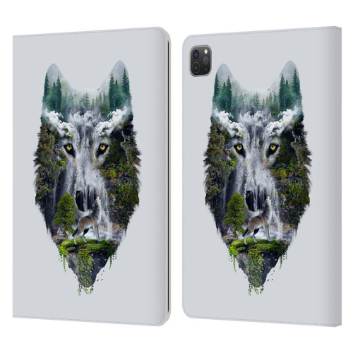 Riza Peker Animal Abstract Wolf Nature Leather Book Wallet Case Cover For Apple iPad Pro 11 2020 / 2021 / 2022