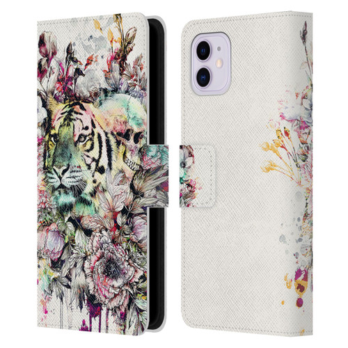 Riza Peker Animals Tiger Leather Book Wallet Case Cover For Apple iPhone 11