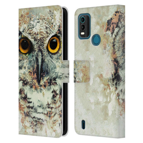 Riza Peker Animals Owl II Leather Book Wallet Case Cover For Nokia G11 Plus