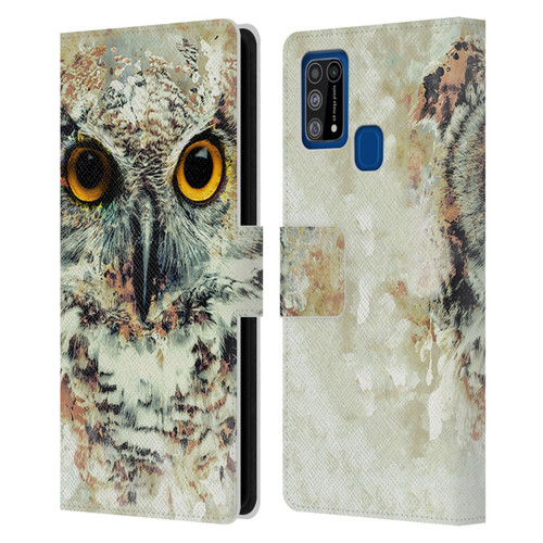 Riza Peker Animals Owl II Leather Book Wallet Case Cover For Samsung Galaxy M31 (2020)