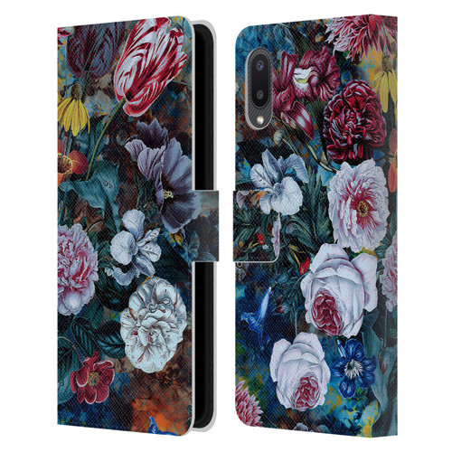 Riza Peker Florals Full Bloom Leather Book Wallet Case Cover For Samsung Galaxy A02/M02 (2021)