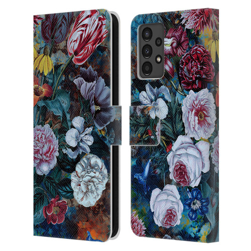 Riza Peker Florals Full Bloom Leather Book Wallet Case Cover For Samsung Galaxy A13 (2022)