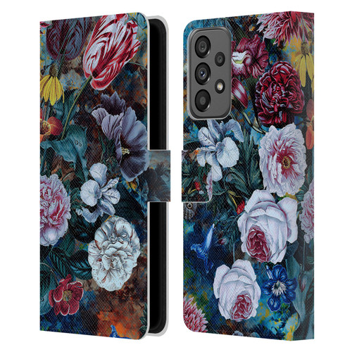 Riza Peker Florals Full Bloom Leather Book Wallet Case Cover For Samsung Galaxy A73 5G (2022)