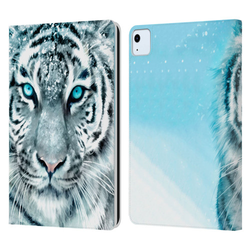 Aimee Stewart Animals White Tiger Leather Book Wallet Case Cover For Apple iPad Air 2020 / 2022