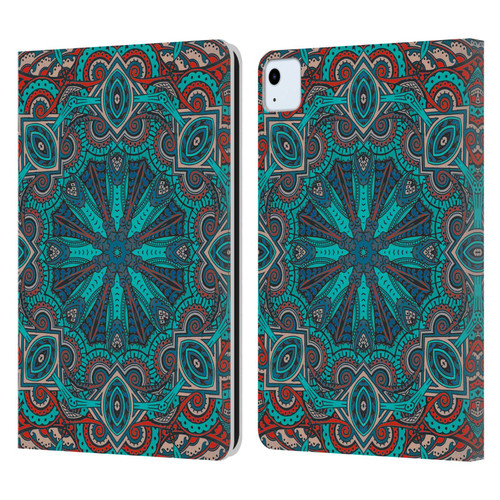 Aimee Stewart Mandala Moroccan Sea Leather Book Wallet Case Cover For Apple iPad Air 2020 / 2022