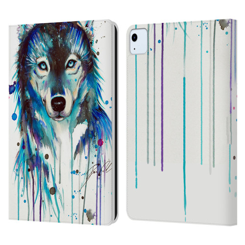 Pixie Cold Animals Ice Wolf Leather Book Wallet Case Cover For Apple iPad Air 2020 / 2022