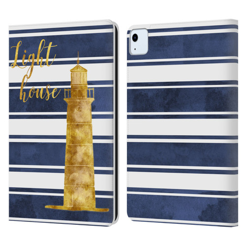 Paul Brent Nautical Lighthouse Leather Book Wallet Case Cover For Apple iPad Air 2020 / 2022