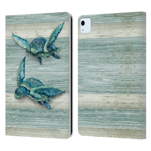 Paul Brent Sea Creatures Turtle Leather Book Wallet Case Cover For Apple iPad Air 2020 / 2022