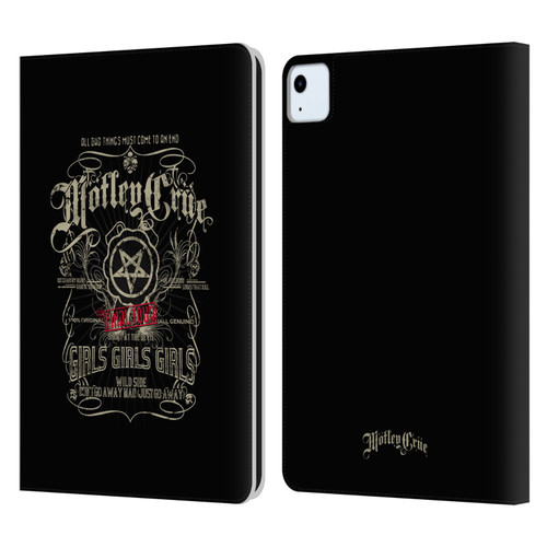 Motley Crue Tours Girls Girls Girls Leather Book Wallet Case Cover For Apple iPad Air 11 2020/2022/2024