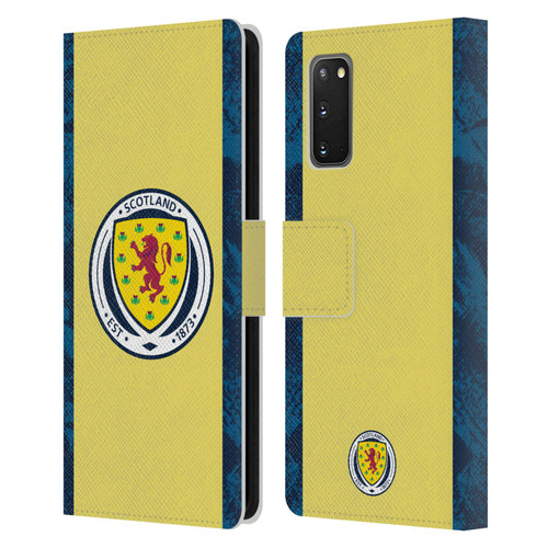 Scotland National Football Team Kits 2020 Home Goalkeeper Leather Book Wallet Case Cover For Samsung Galaxy S20 / S20 5G