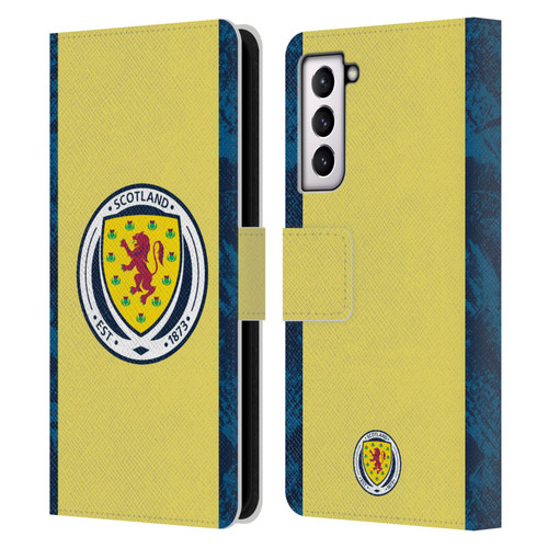 Scotland National Football Team Kits 2020 Home Goalkeeper Leather Book Wallet Case Cover For Samsung Galaxy S21 5G