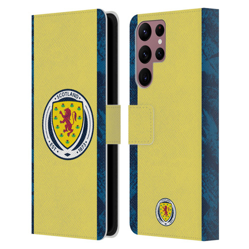 Scotland National Football Team Kits 2020 Home Goalkeeper Leather Book Wallet Case Cover For Samsung Galaxy S22 Ultra 5G