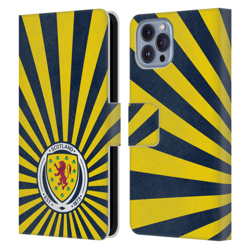 Scotland National Football Team Logo 2 Sun Rays Leather Book Wallet Case Cover For Apple iPhone 14