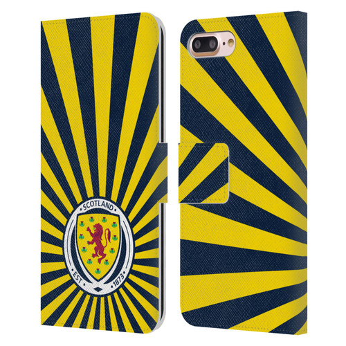 Scotland National Football Team Logo 2 Sun Rays Leather Book Wallet Case Cover For Apple iPhone 7 Plus / iPhone 8 Plus