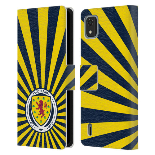 Scotland National Football Team Logo 2 Sun Rays Leather Book Wallet Case Cover For Nokia C2 2nd Edition