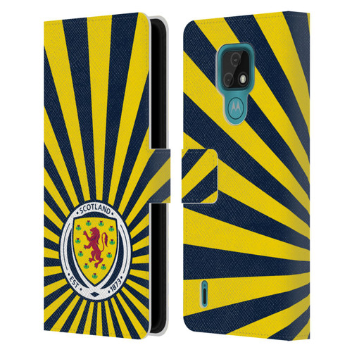 Scotland National Football Team Logo 2 Sun Rays Leather Book Wallet Case Cover For Motorola Moto E7