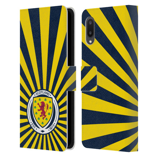 Scotland National Football Team Logo 2 Sun Rays Leather Book Wallet Case Cover For Samsung Galaxy A02/M02 (2021)