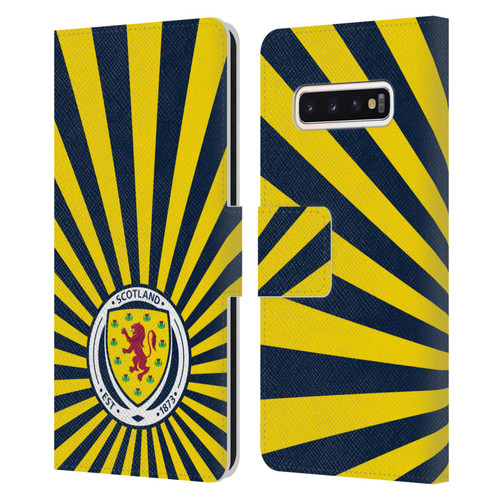 Scotland National Football Team Logo 2 Sun Rays Leather Book Wallet Case Cover For Samsung Galaxy S10