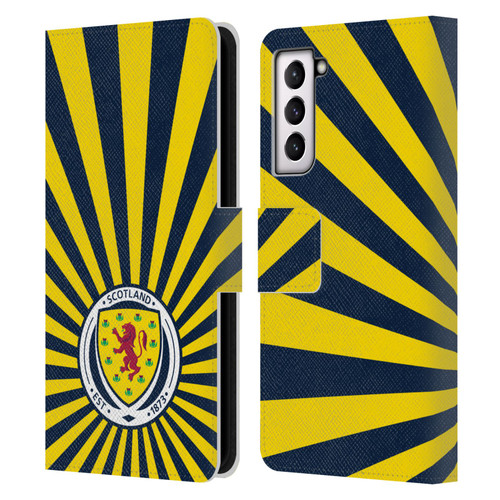 Scotland National Football Team Logo 2 Sun Rays Leather Book Wallet Case Cover For Samsung Galaxy S21 5G