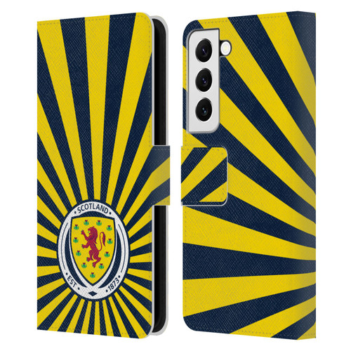 Scotland National Football Team Logo 2 Sun Rays Leather Book Wallet Case Cover For Samsung Galaxy S22 5G