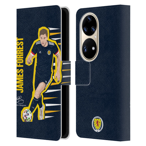Scotland National Football Team Players James Forrest Leather Book Wallet Case Cover For Huawei P50 Pro