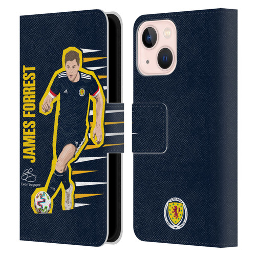 Scotland National Football Team Players James Forrest Leather Book Wallet Case Cover For Apple iPhone 13 Mini